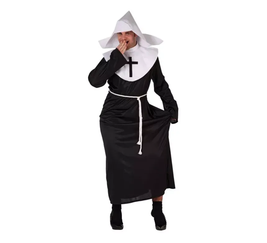 Costume da suora economico per uomo taglia ML