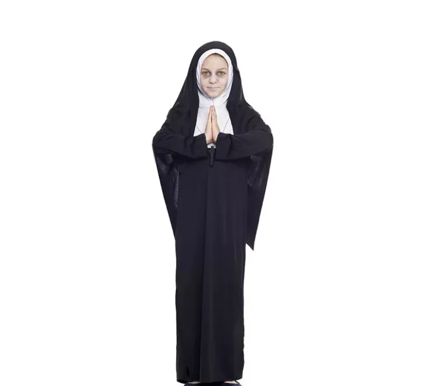 Costume da suora nera per bambina