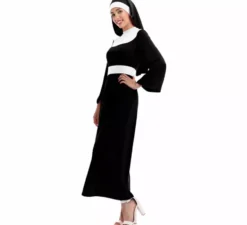 Costume da suora nero per donna