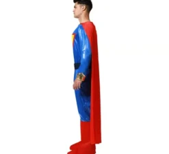 Costume da supereroe blu e rosso per uomo