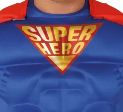 Costume da supereroe blu per uomo