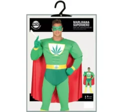 Costume da supereroe di marijuana per un uomo
