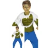 Costume da supereroe verde per un ragazzo