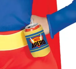 Costume da super eroina con bevande da donna