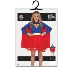 Costume da super eroina con gonna per bambina