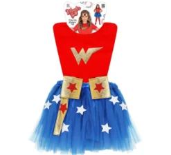 Costume da Super Eroina rosso e blu per bambina