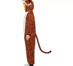 Costume da tigre scura o pigiama con cappuccio per adulto