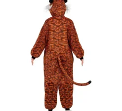Costume da tigre scura o pigiama con cappuccio per adulto