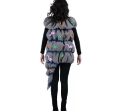 Costume da Tornado grigio con accessori per adulto