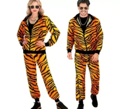 Costume da tuta alla moda per feste da tigre per adulti