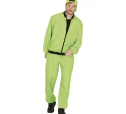 Costume da tuta da uomo verde neon