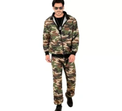 Costume da tuta mimetico per feste alla moda per adulti