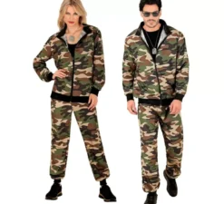 Costume da tuta mimetico per feste alla moda per adulti