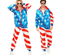 Costume da tuta neon Party Fashion USA per adulto