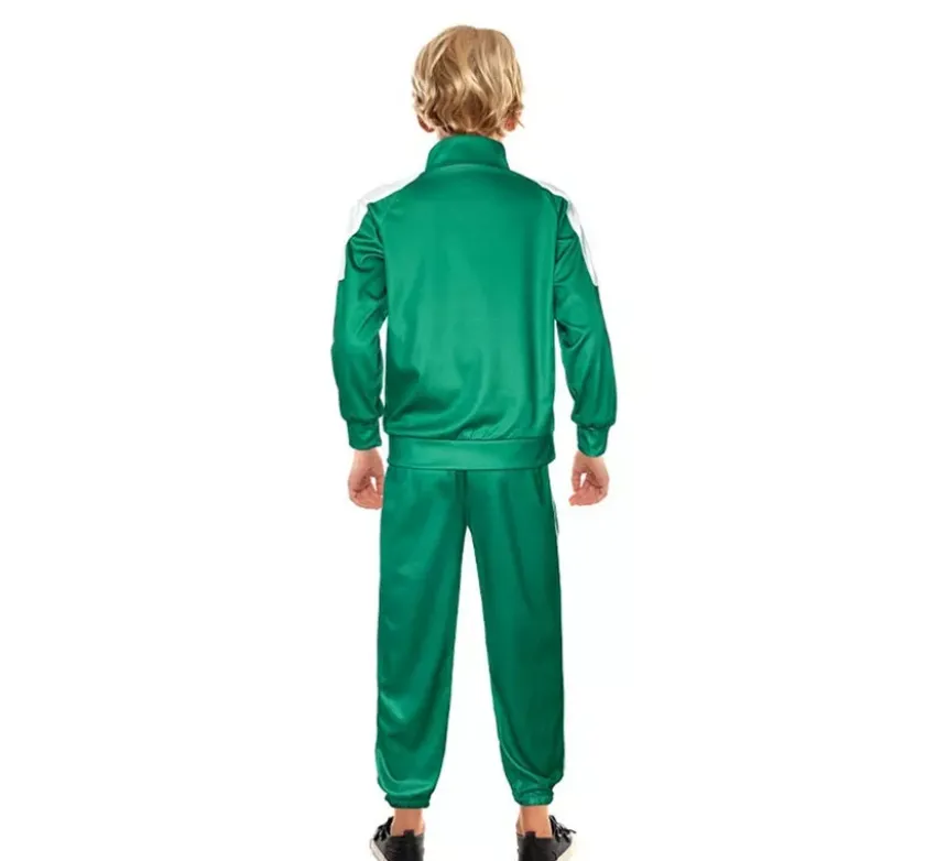 Costume da tuta verde personalizzabile del gioco Squid
