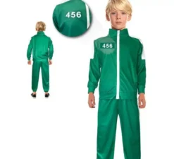 Costume da tuta verde personalizzabile del gioco Squid