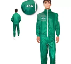 Costume da tuta verde personalizzabile del gioco Squid per adulto