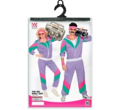 Costume da tuta viola anni '80 per adulto