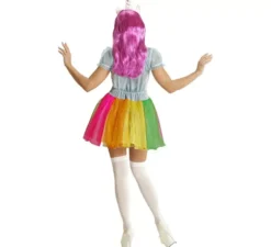 Costume da Unicorno multicolore con cerchietto per donna