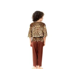 Costume da uomo delle caverne con stampa animalier per bambino
