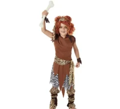 Costume da uomo delle caverne dell'età della pietra per bambini