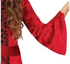 Costume da vampira con cappuccio rosso per bambina