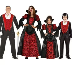 Costume da vampira rosso per bambina