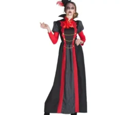 Costume da Vampira vittoriana rosso per donna