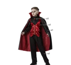Costume da vampiro bordeaux per bambino