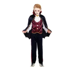 Costume da vampiro classico mantello corto per ragazzi