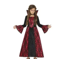 Costume da vampiro gotico rosso per ragazza
