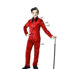 Costume da vampiro rosso elegante per bambino