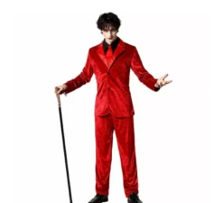 Costume da vampiro rosso elegante per uomo