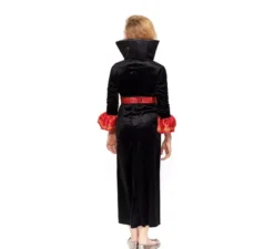 Costume da vampiro rosso e nero per bambina