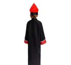 Costume da Vescovo satanico con stola nera e rossa per bambino
