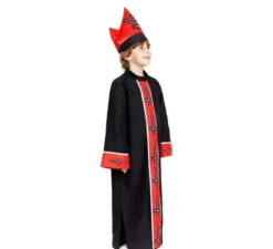 Costume da Vescovo satanico con stola nera e rossa per bambino