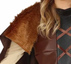Costume da vichingo marrone per bambina