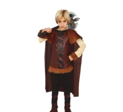 Costume da vichingo marrone per bambina