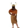 Costume da vichingo marrone per bambina
