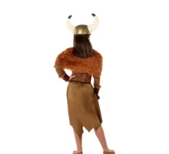 Costume da vichingo marrone per bambina