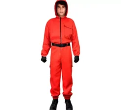 Costume da vigilante complice rosso per adulti