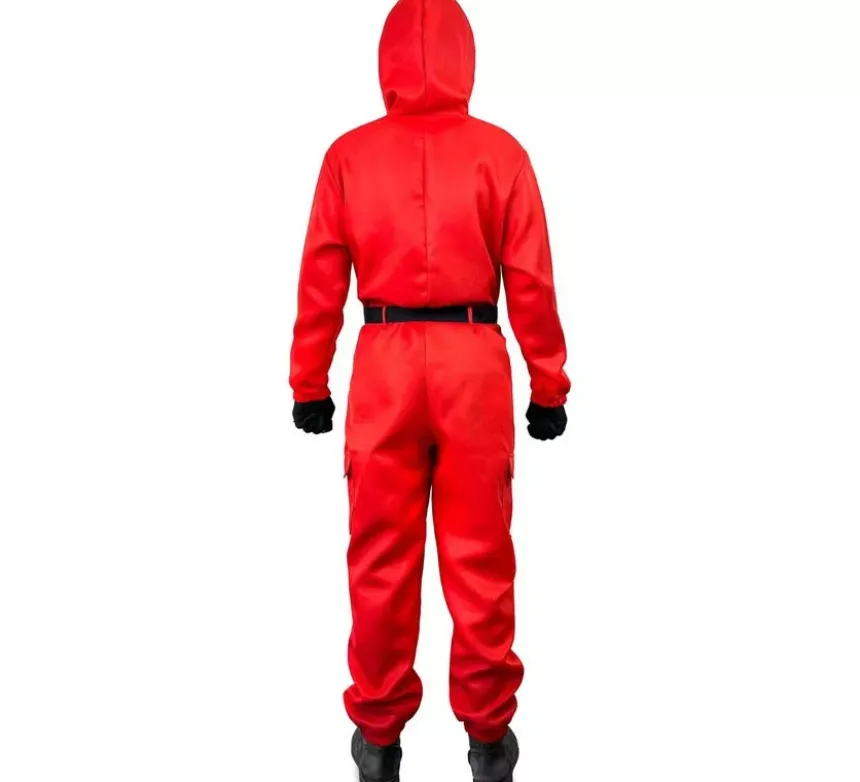 Costume da vigilante complice rosso per adulti