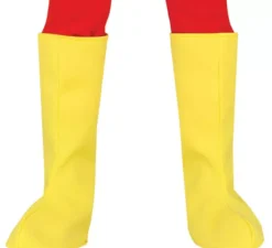 Costume da wrestling giallo per uomo