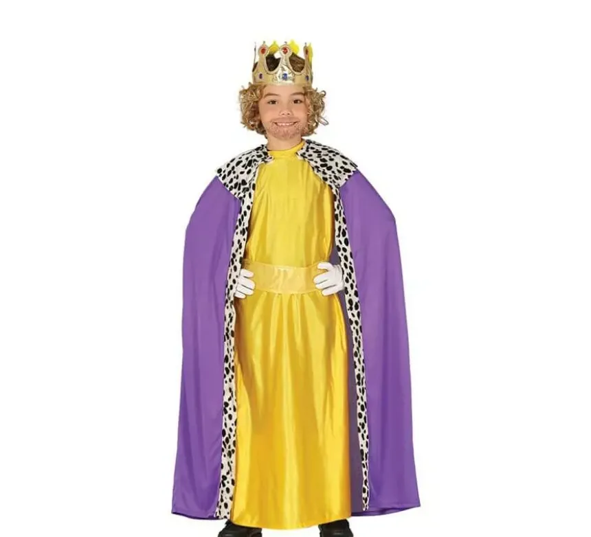 Costume del Re mago giallo per Bambino