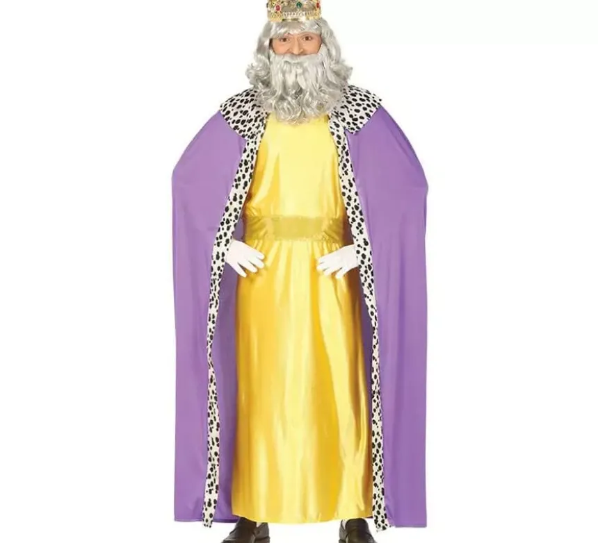 Costume del Re Mago giallo per uomo