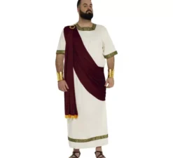 Costume di augusto imperatore romano per l'uomo