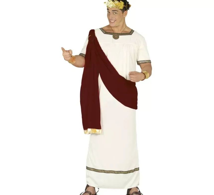Costume di augusto imperatore romano per l'uomo
