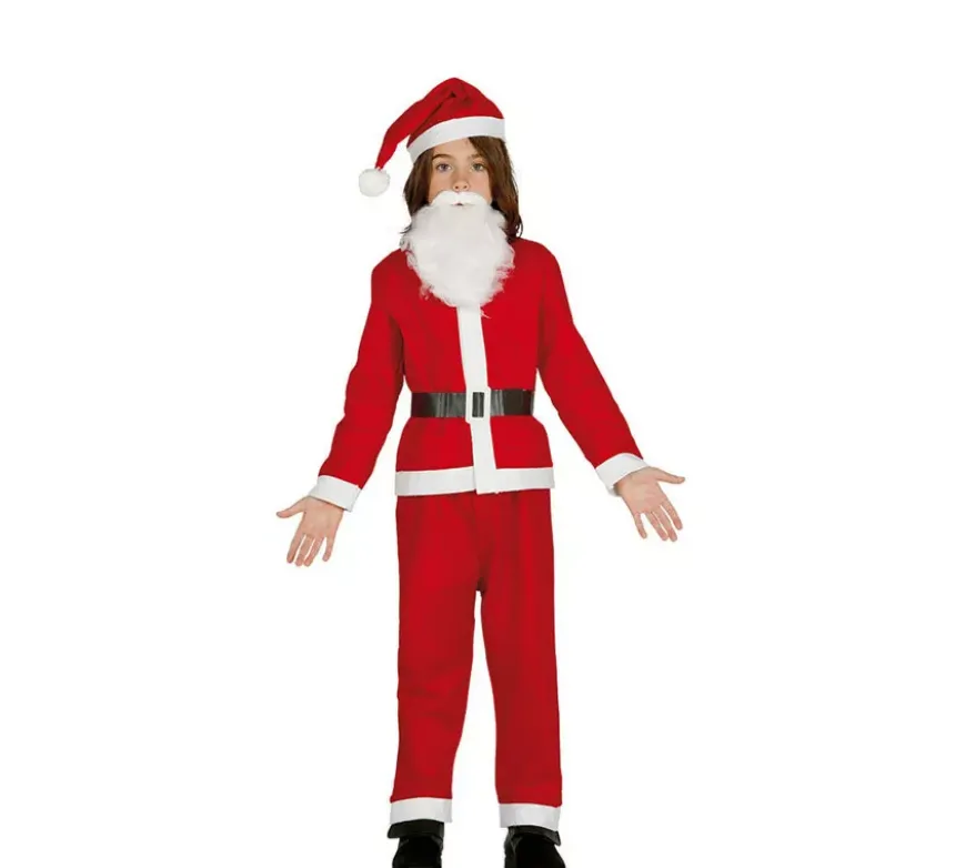 Costume di babbo natale con barba per bambino