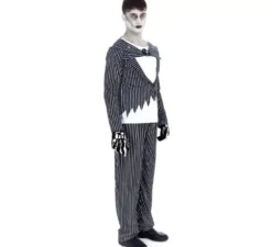 Costume di Halloween da sposo a righe per uomo