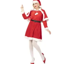 Costume di mamma noel con cappotto per donna